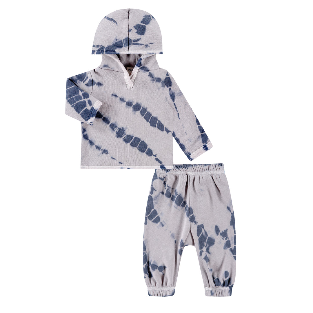 Eco-Fleece Tie Dye Hoodie Sweatshirt and Sweatpant Sets