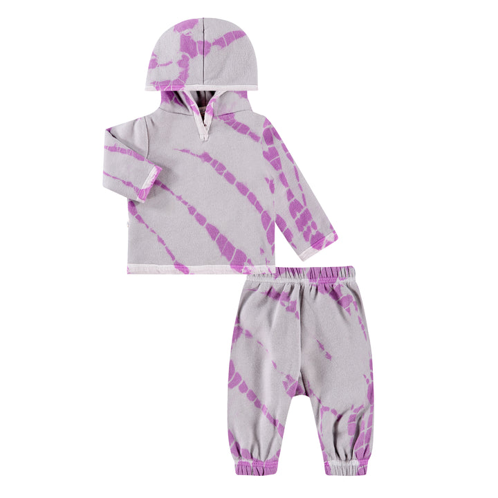 Eco-Fleece Tie Dye Hoodie Sweatshirt and Sweatpant Sets