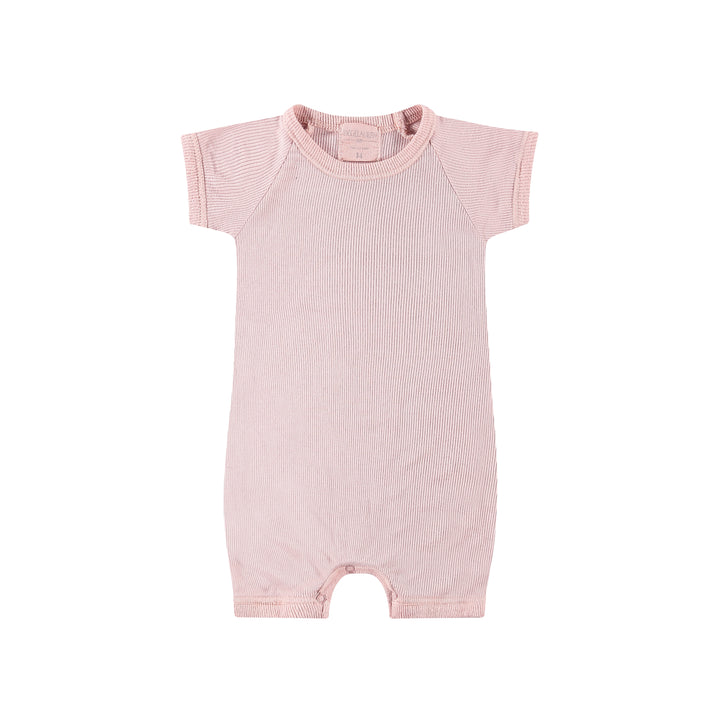 Eco-Ribbed 2x1 Shortall Onesie