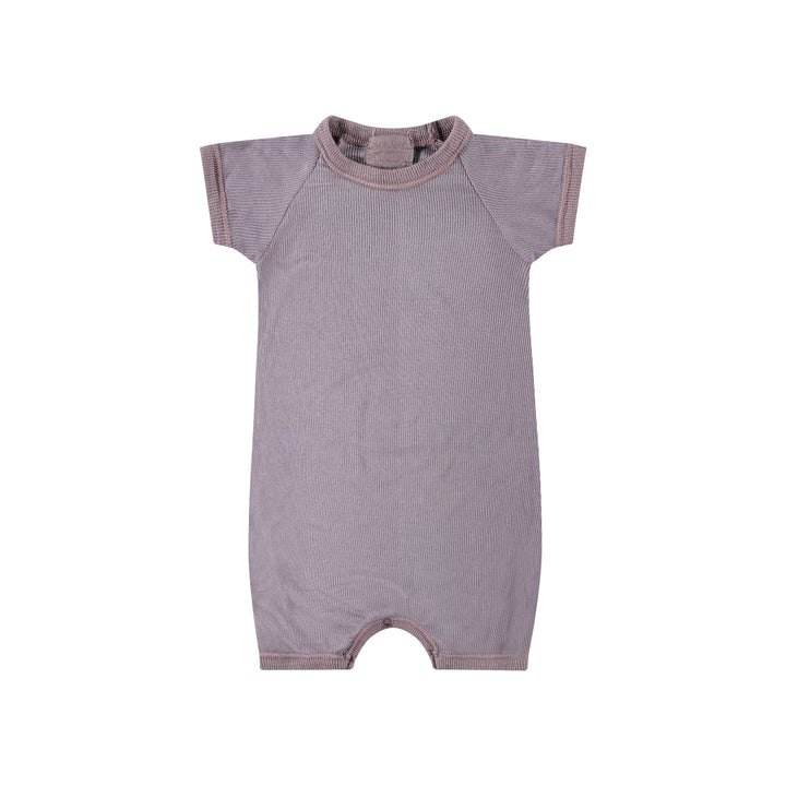 Eco-Ribbed 2x1 Shortall Onesie