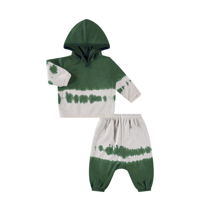 Fleece Dip Dye Hoodie Loungewear Sets