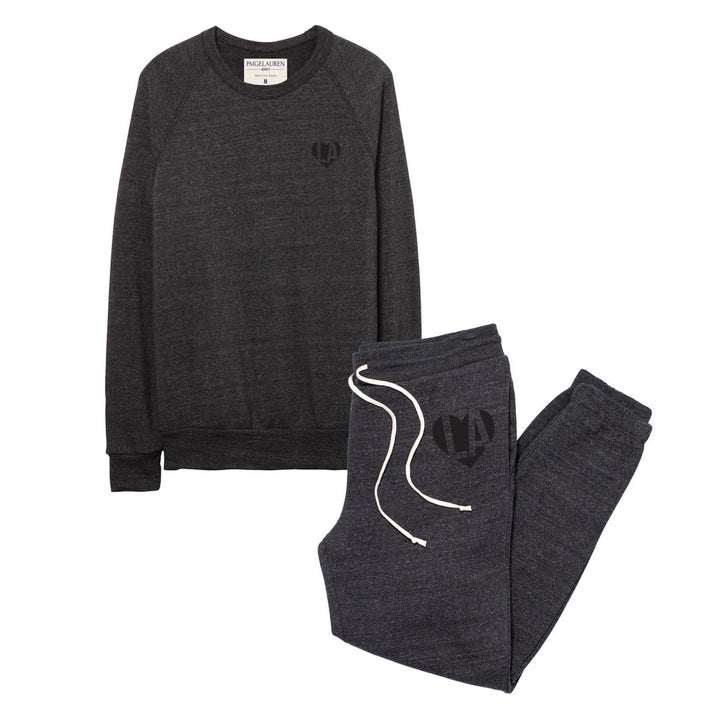 Eco Fleece Heart LA Loungewear Sets-Dad