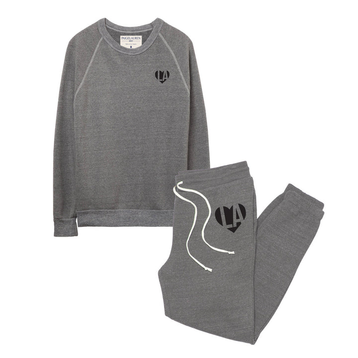 Eco Fleece Heart LA Loungewear Sets-Dad