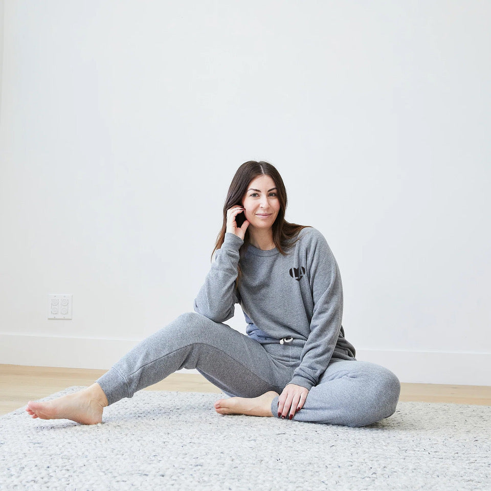 Eco Fleece Heart LA Loungewear Sets-Mom