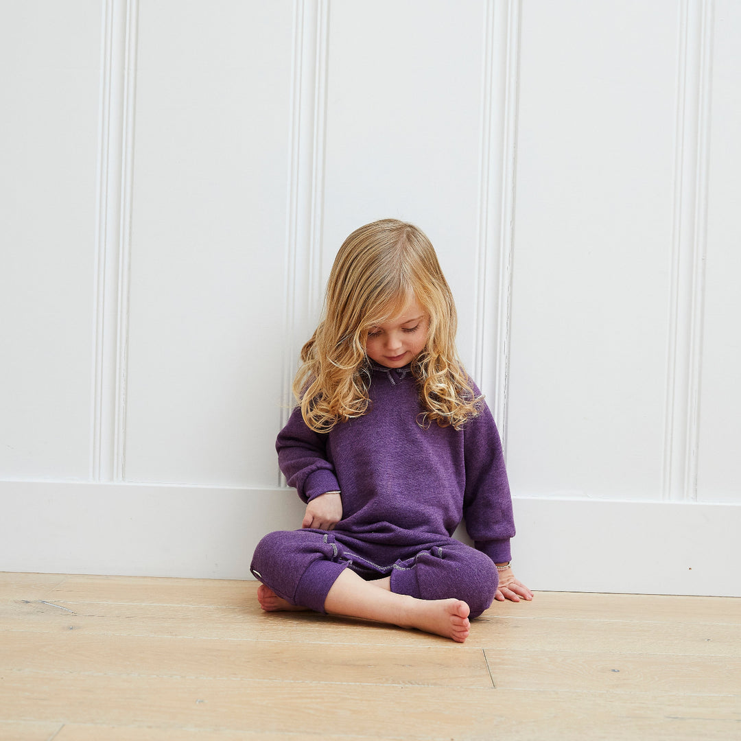 Eco-Fleece Sweatshirt Henley Romper
