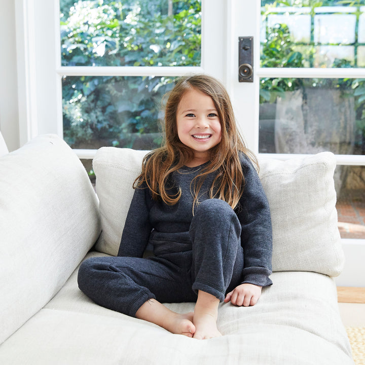 Eco-Heathered Fleece Sweatshirt and Sweatpant Sets