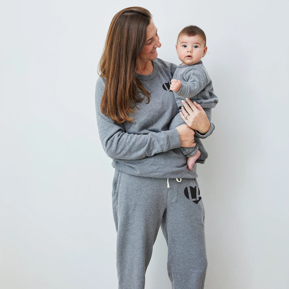 Eco Fleece Heart LA Loungewear Sets-Mom