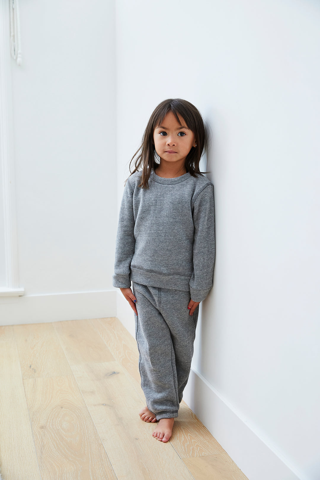 Eco-Heathered Fleece Sweatshirt and Sweatpant Sets