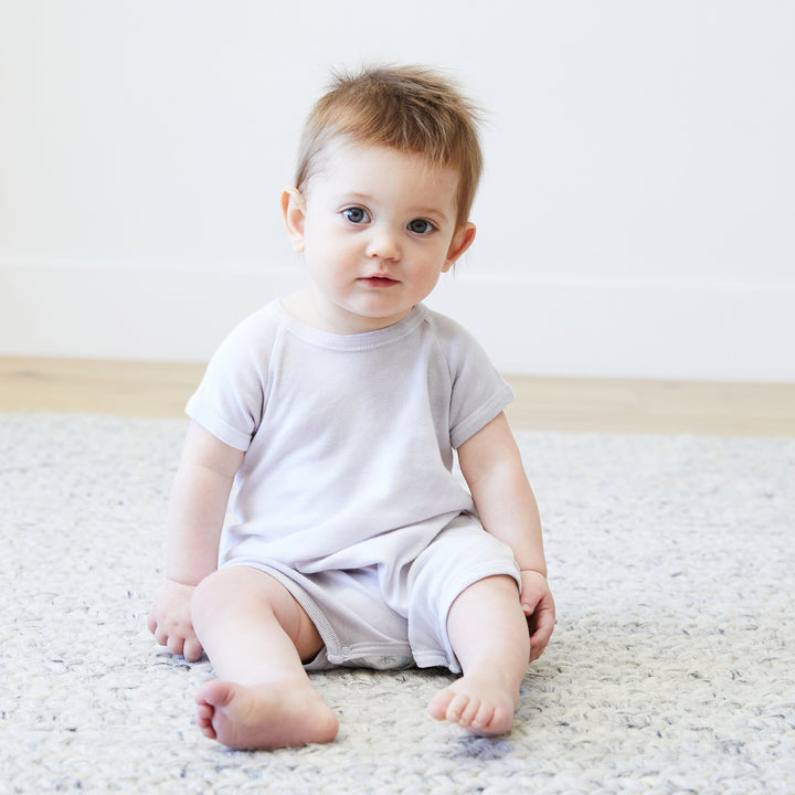 Eco Ribbed Shortall Onesie