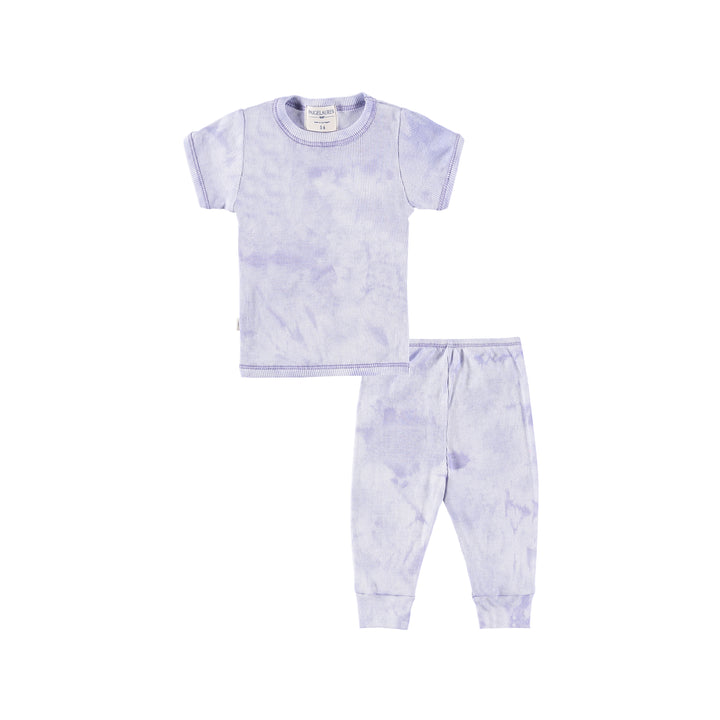 Baby 2x1 Rib Organic Marble Dye S/S Tee and Legging Sets-ReDone