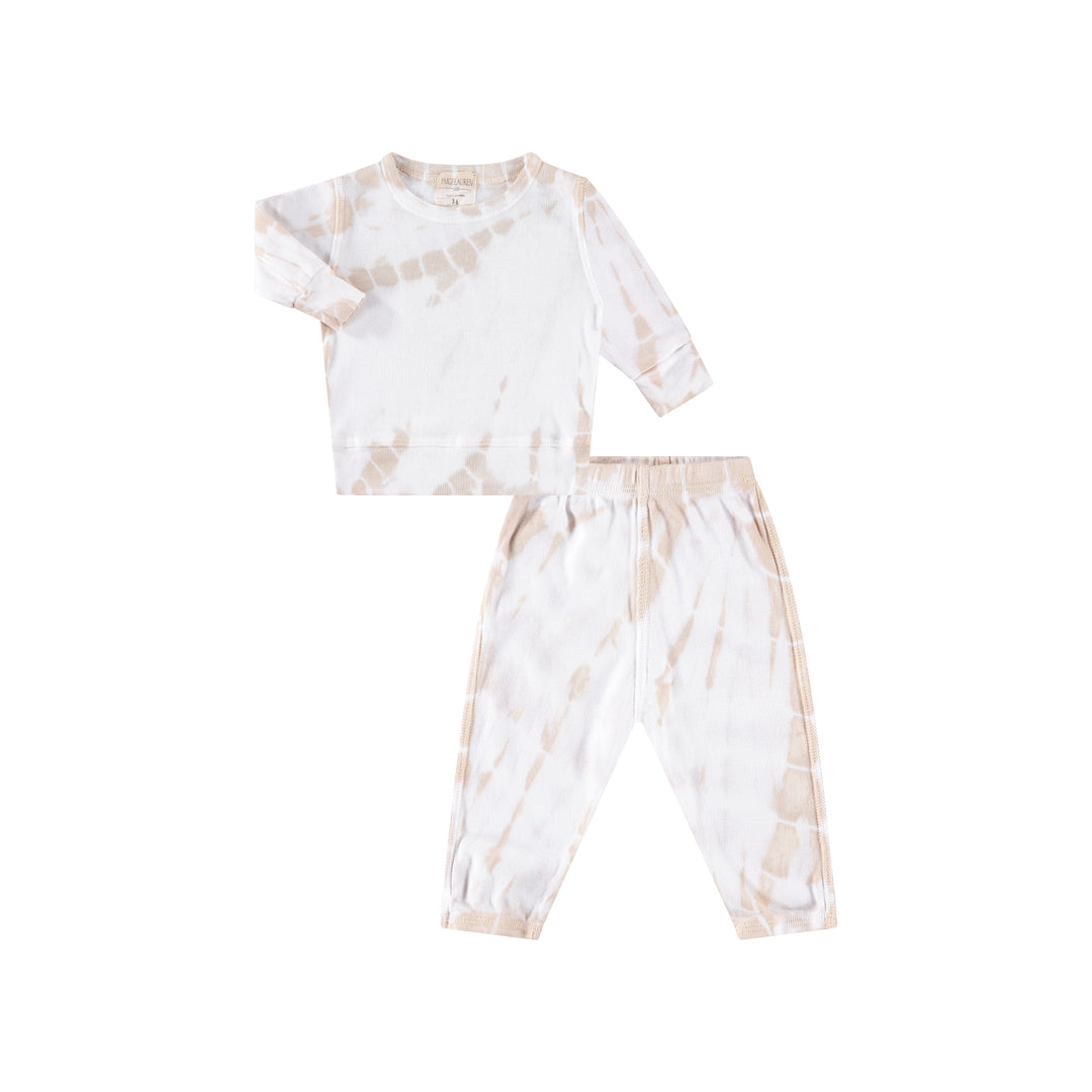 Tie Dye Rib Pullover and Pant Sets