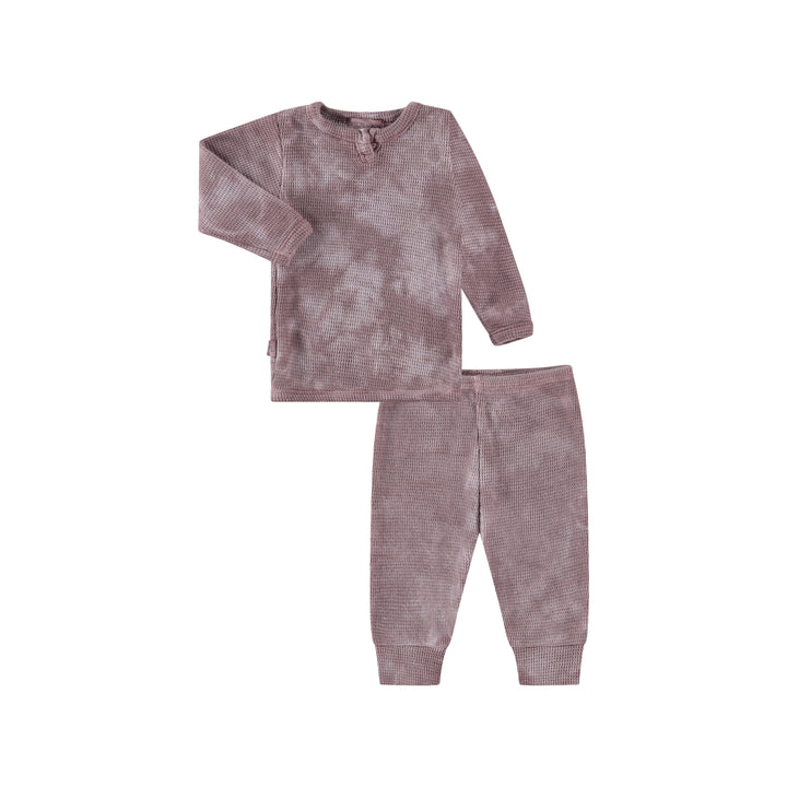Marble Thermal Henley Tee and Legging Sets