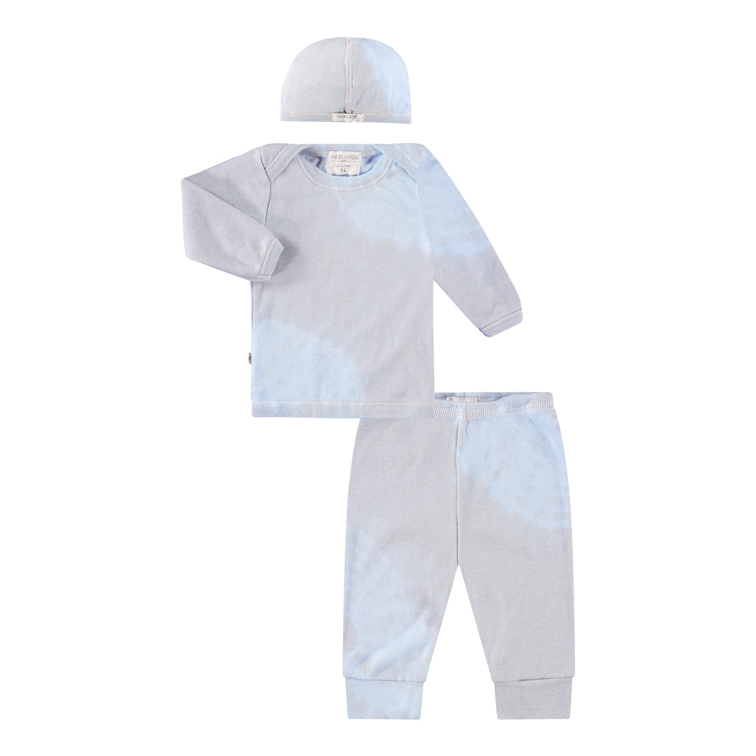 Eco Tie Dye Ribbed Beanie, Tee and Legging Sets