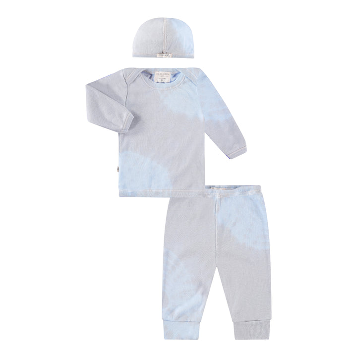 Eco Tie Dye Ribbed Beanie, Tee and Legging Sets