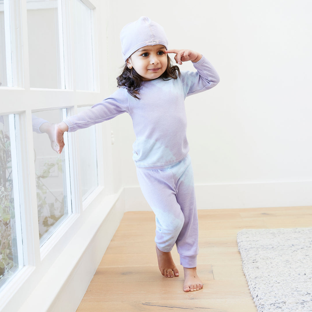 Eco Tie Dye Ribbed Beanie, Tee and Legging Sets