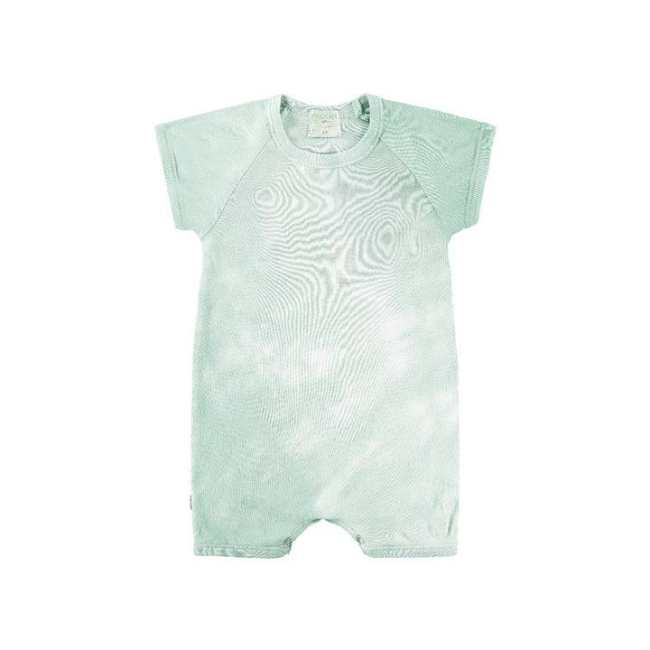Eco Ribbed Marble Shortall Onesie