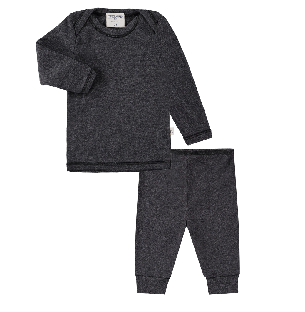 Toddler Eco Rib L/S Lap Tee and Legging Loungewear Sets-Splendid