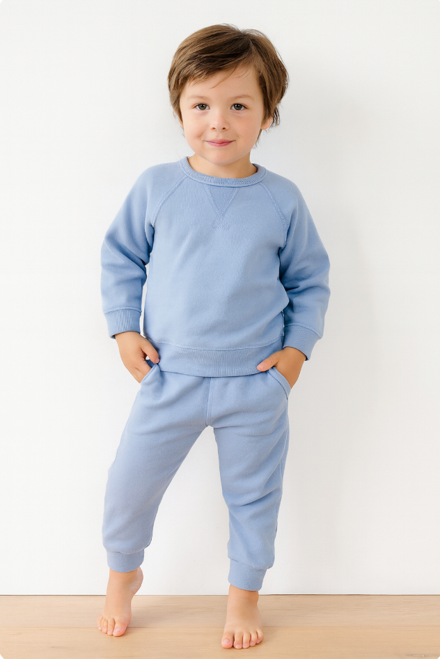 Kid Sherpa Sweatshirt and Jogger Sets