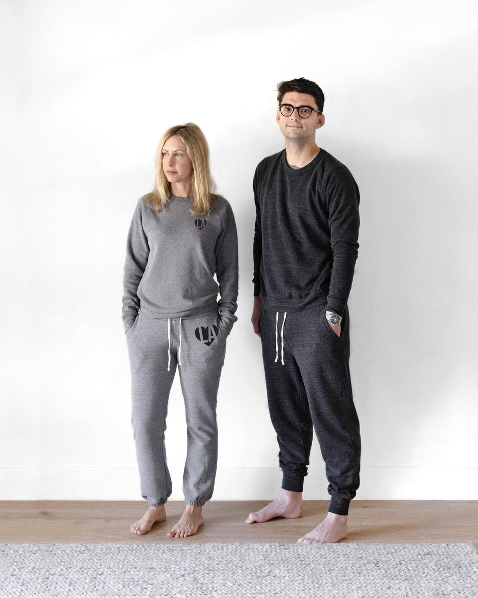 Eco Fleece Heart LA Loungewear Sets-Mom