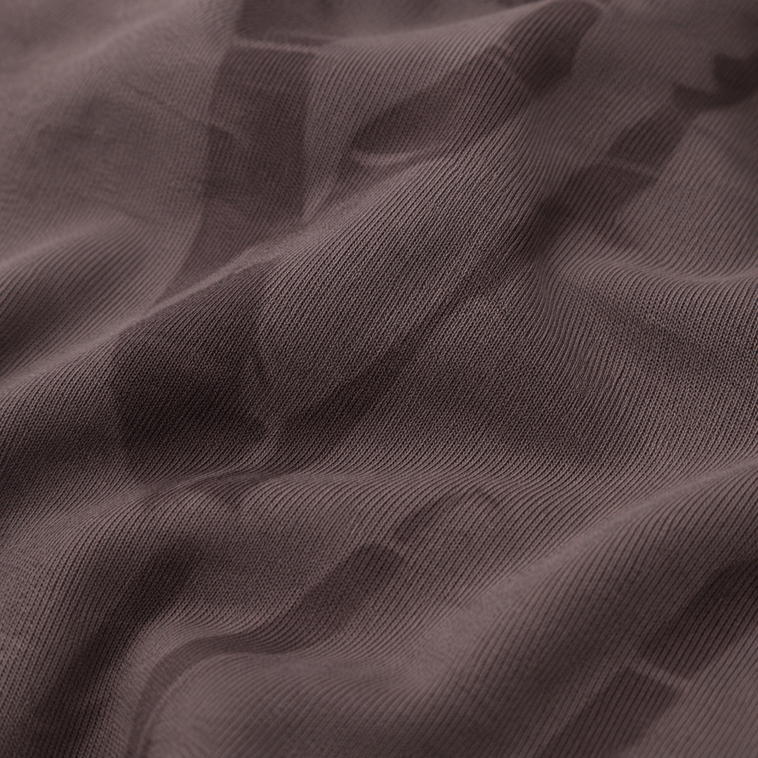Close-up of PAIGELAUREN Brown Tonal Dye super-soft fleece fabric