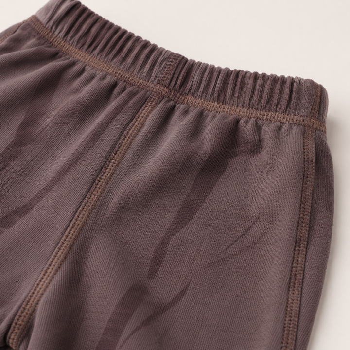 PAIGELAUREN Brown Tonal Dye fleece pant with elastic waistband detail
