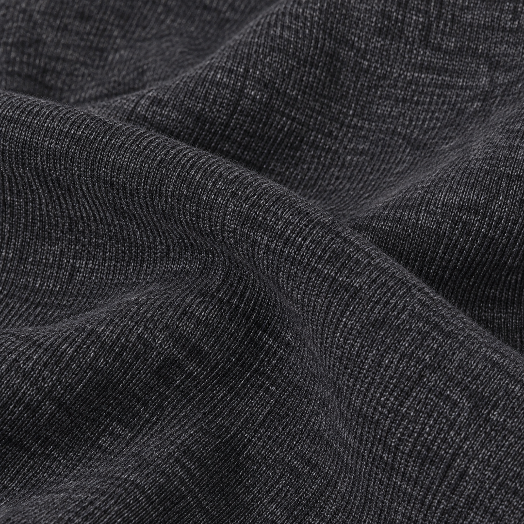 Close-up of PAIGELAUREN soft Charcoal rib fabric