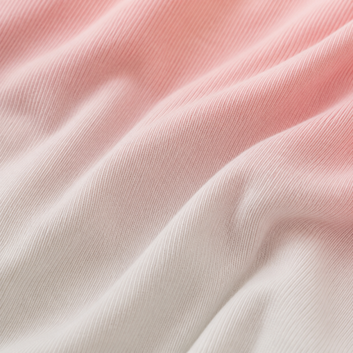 Close-up of super-soft PAIGELAUREN Ombre Pink dip dye fleece fabric