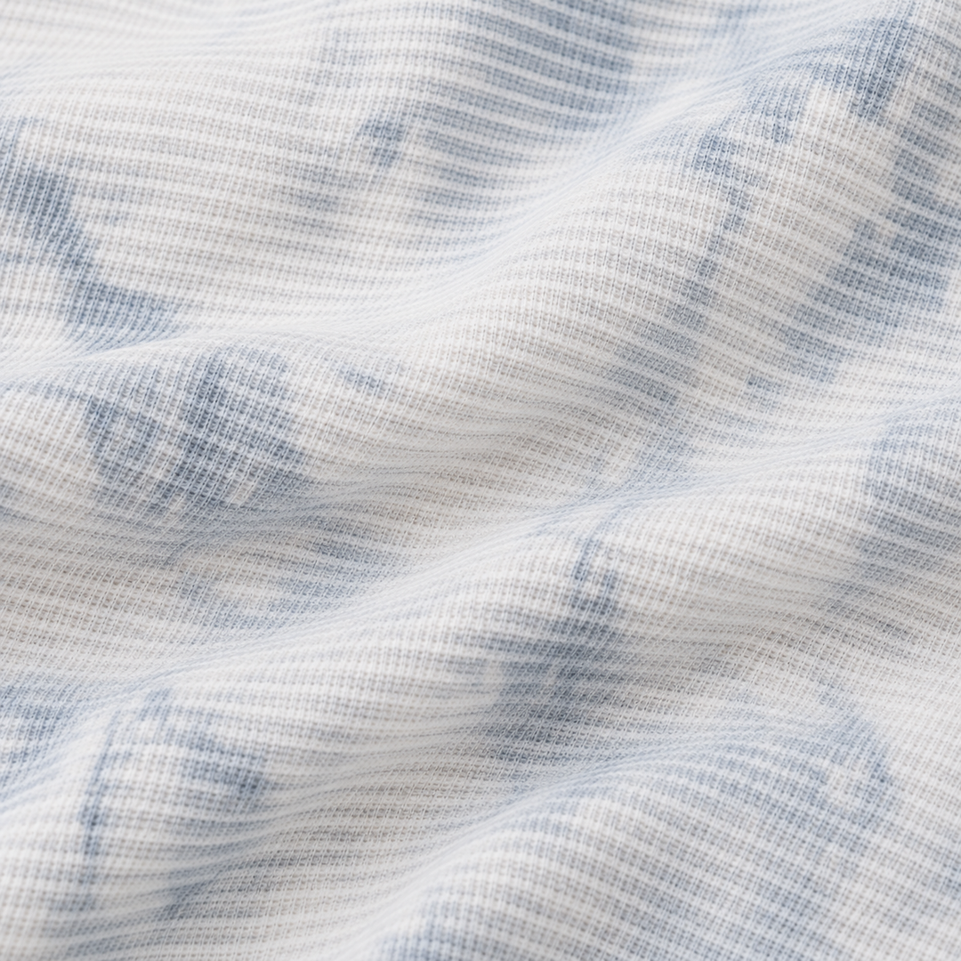 PAIGELAUREN Gray Marble Stripe rib fabric close-up detail