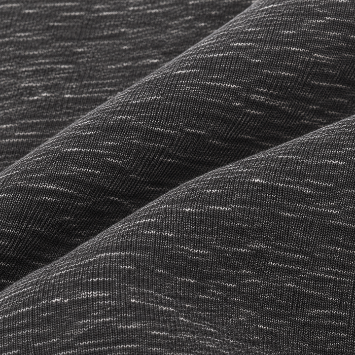 Close-up of soft Heathered Charcoal Vintage Fleece fabric by PAIGELAUREN