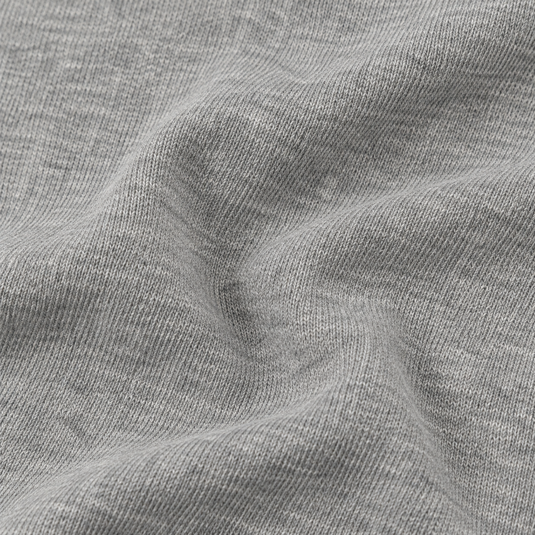 Close-up of PAIGELAUREN Heathered Gray Vintage Sherpa fabric