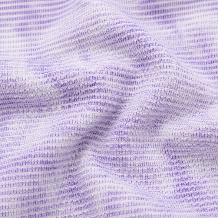 PAIGELAUREN Lavender Marble Rib fabric close-up showing stripe texture and marble dye