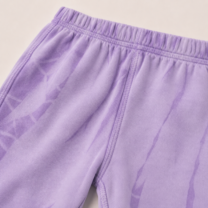 PAIGELAUREN Lavender Tonal Dye fleece pant with elastic waistband detail