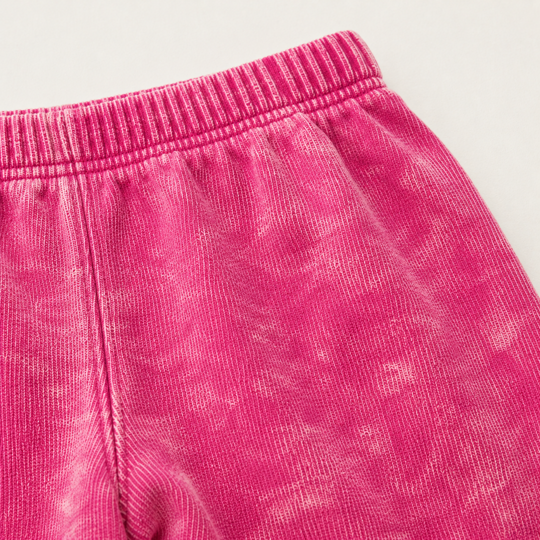 PAIGELAUREN Mineral Magenta baggy pant with elastic waist and ankle detail