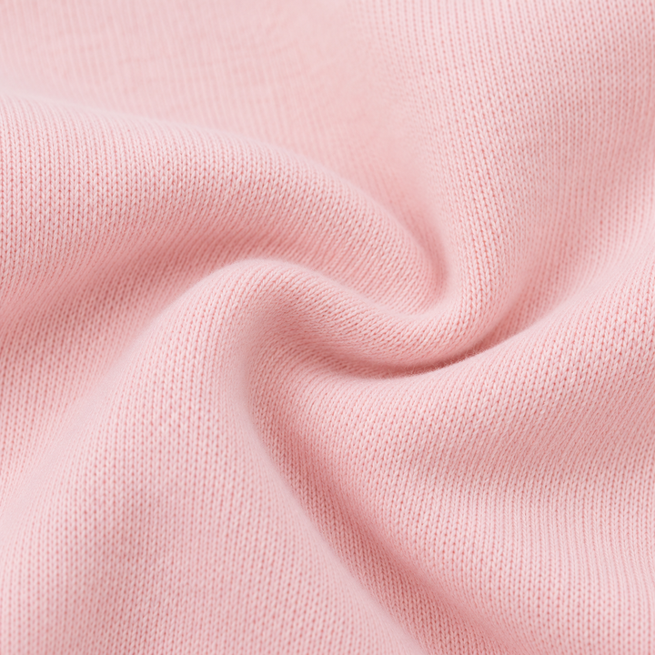 Close-up of PAIGELAUREN soft Pink fleece fabric