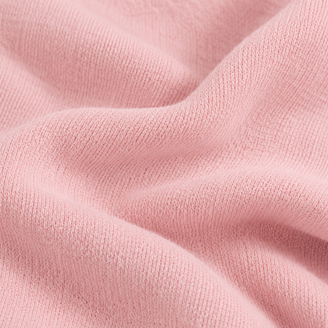 Close-up of ultra-soft PAIGELAUREN Pink Sherpa fabric