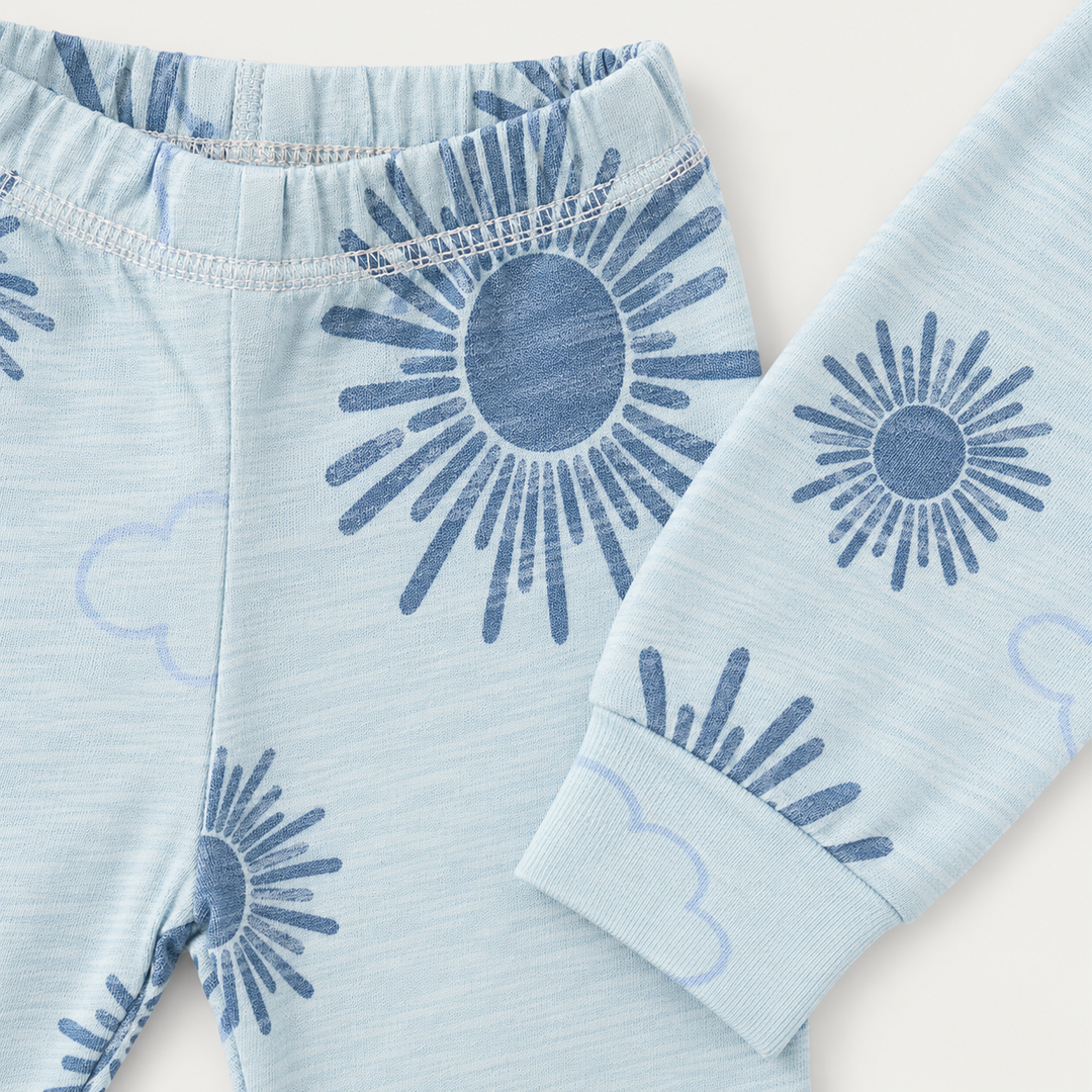 PAIGELAUREN Sun Burst Slub Legging with elastic waistband and ankle cuff detail