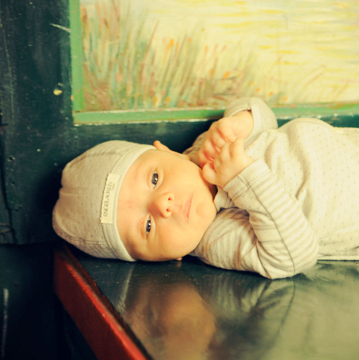Baby Polkadot and Stripe Heathered Cap-Gems