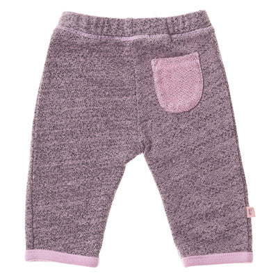Baby Speckled French Terry Track Pant-Desert | Pink | Back
