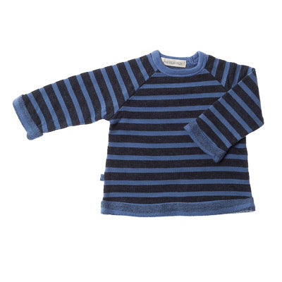 Pullover Charcoal Stripe Fleece Sweatshirt-Desert | Blue