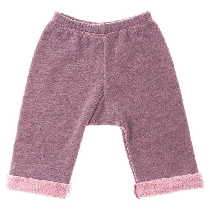Baby Heathered Sherpa W/Roll-up Pant-Coastal | Pink