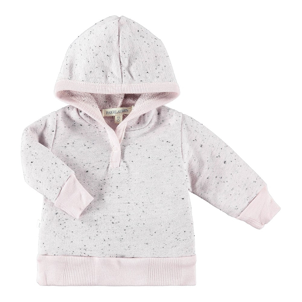 Baby L/S Hoodie Sweatshirt-Planet | Light Pink