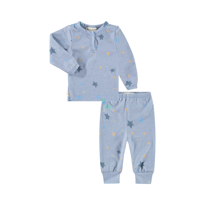 Baby Hacci Confetti L/S Tee and Legging Loungewear Set-Galaxy