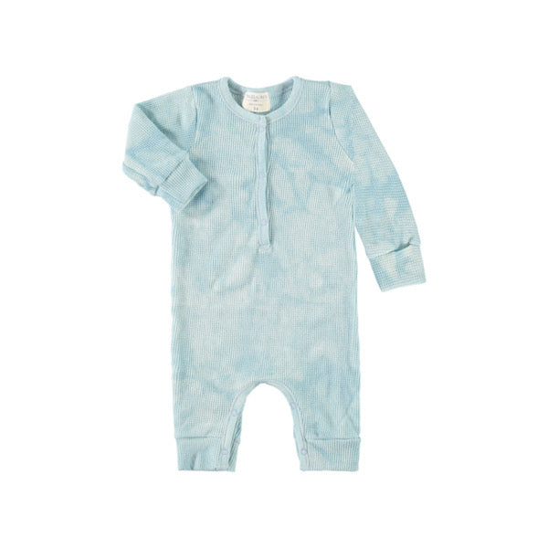 Baby Thermal Henley Romper-Galaxy