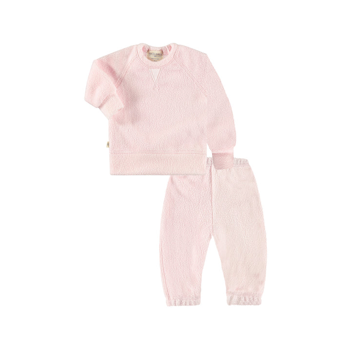 Baby Sherpa Raglan Sweatshirt and Sweat pant Loungewear Set-Galaxy