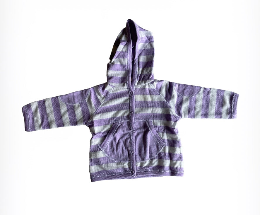 Baby Hoodie French Terry Rugby Stripe Jacket-Arts
