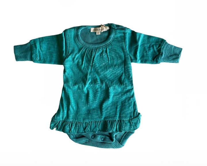 Baby Ruffle Tunic Dress W/Bodysuit-Desert