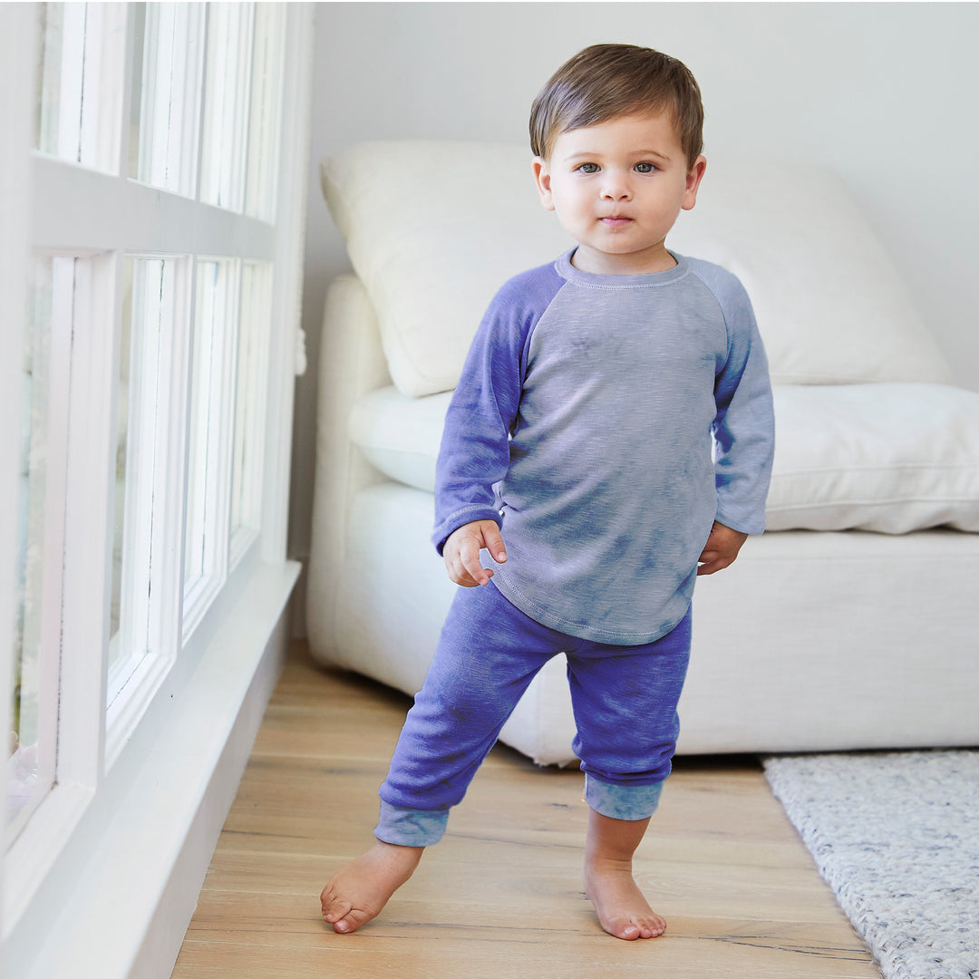 Baby Organic Over Dye L/S Raglan and Legging Set-Sparkle
