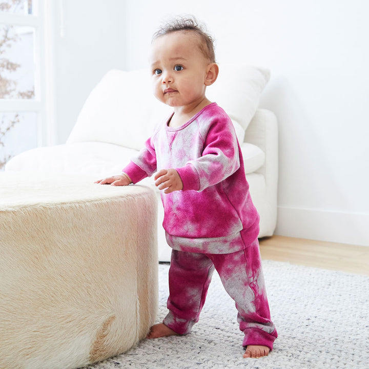 Baby Marble Organic Heathered Sweatsuit Set-Cozy