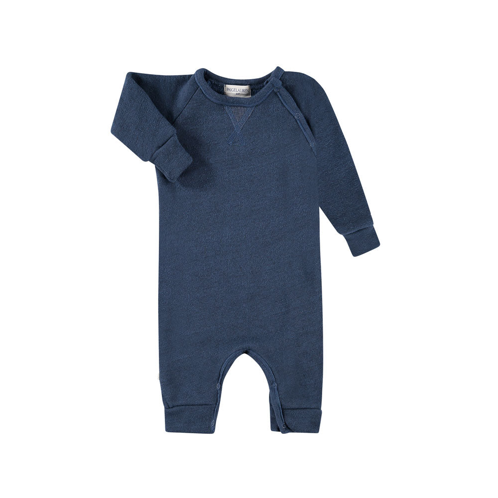 Baby Heathered Sherpa Coverall-Galaxy