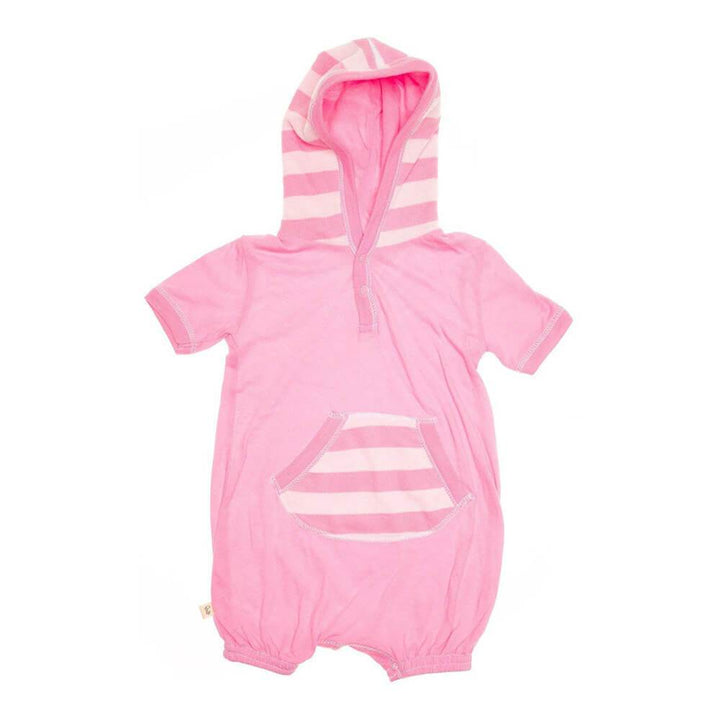 Baby S/S Short Jersey Pant Romper W/Hoodie-Arts | Degas Pink